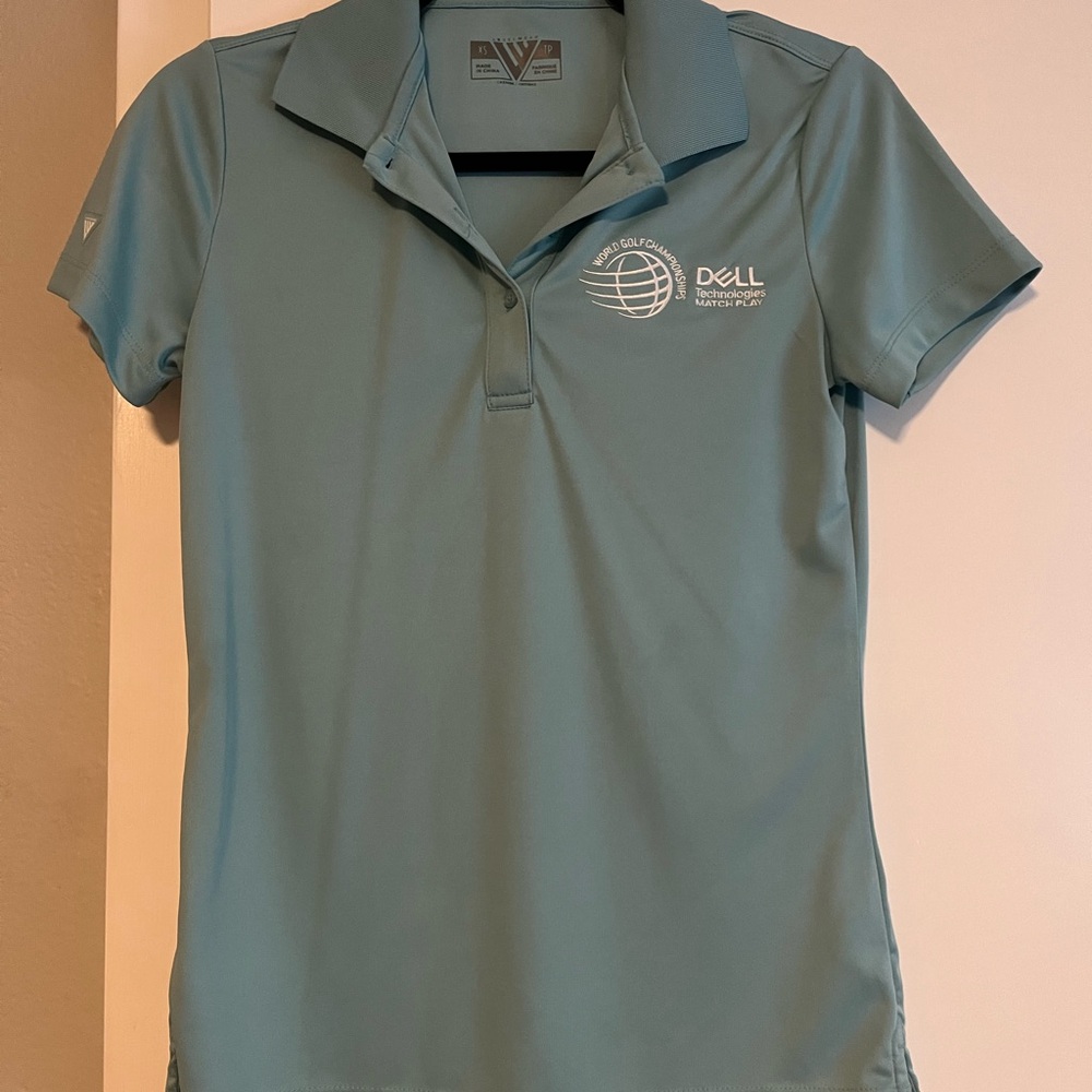Dell Match Play Women's Teal Button Down Golf Shirt